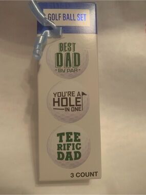 Dad-Themed Golf Ball Gift Set - White Balls NEW Great Gift for Father’s Day